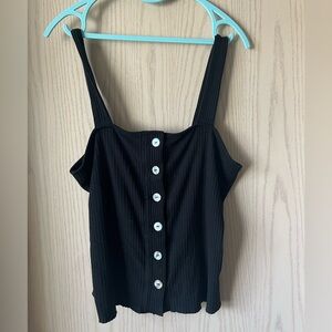 Black Button-Up Buffalo David Bitton Women's Tank Top